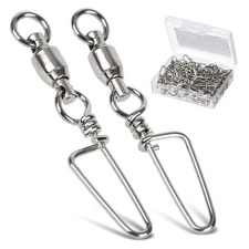 High Strength Fishing Snap Swivels - Ball Bearing, Stainless, Saltwater Corro...