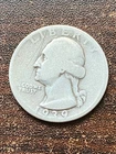 1936 S Washington silver quarter a very fine coin .. plus a silver surprise
