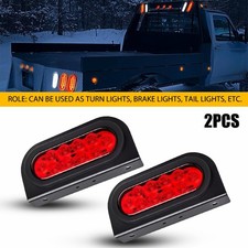 2pcs 6 Oval Red Led Tail Light Stop Brake Turn Trailer Light Wmounting Bracket 2pcs 6 Oval Red Led Tail Light Stop Brake Turn Trailer Light Wmounting Bracket