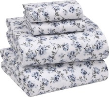 Flannel Cotton Bed Sheet Queen Size - 100 Cotton Double-sided Brushed Bed Sheet