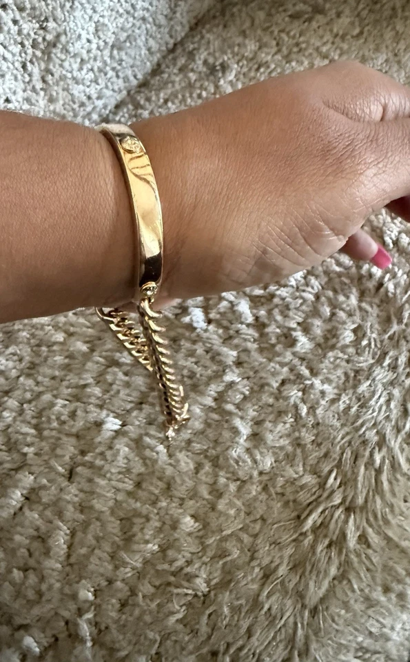 Brazalete cadena brazalete oro rosa con bisagras Henri Bendel Foto 3 de 4
