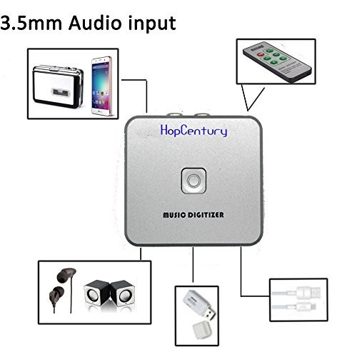 Music Digitizer CD Recorder - Audio Capture Device, Cassette to MP3 Converter, 3