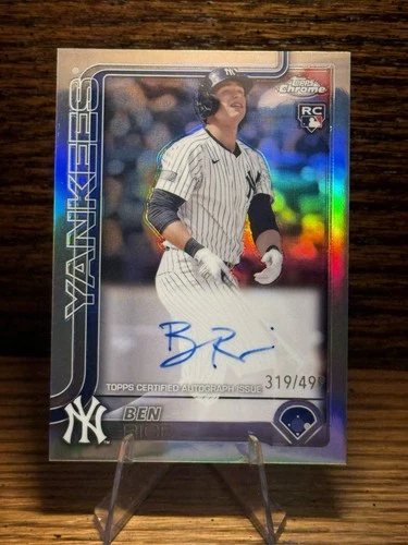 2025 Topps Chrome - Rookie Autographs Ben Rice #RA-BR Refractor/499 On Card Auto