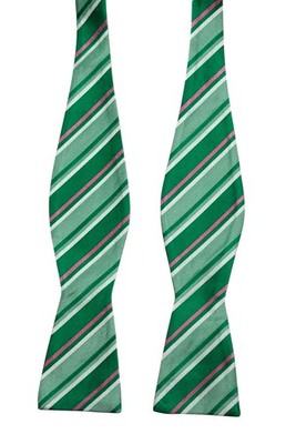 The Tie Bar Bow Tie Silk Self Tie 2'' Mint Candy Stripe Jesse Tyler Ferguson