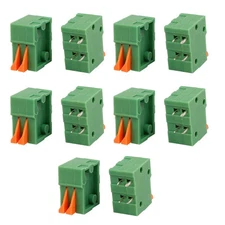 10pcs KF141R 150V 2A 2.54mm Pitch 2P Spring Terminal Block for PCB Mounting