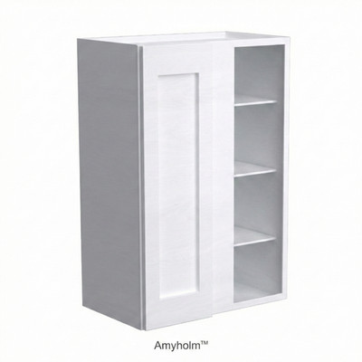 27'' Shaker Wall Blind Corner Cabinet 30''/36''/42'' H   White/Gray   RTA