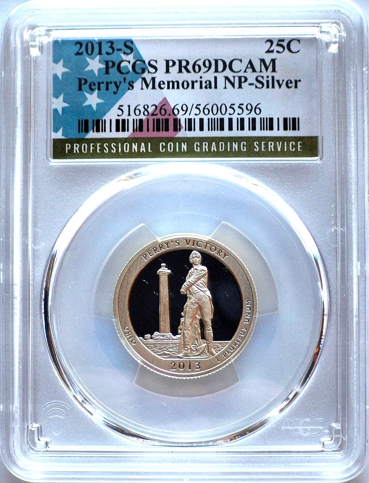 2013 S National Parks 5 Coin Silver Quarter Set PCGS PR69DCAM Special Flag Label - Image 3 of 4