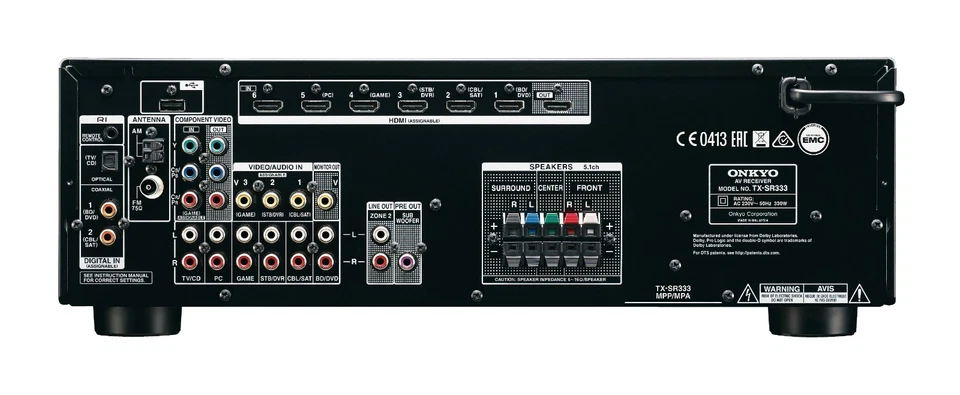 Onkyo TX-SR333  bzw. HT-R630 A/V Receiver HDMI  Bluetooth OSD USB Tuner Opt.dig. - Bild 2 von 4