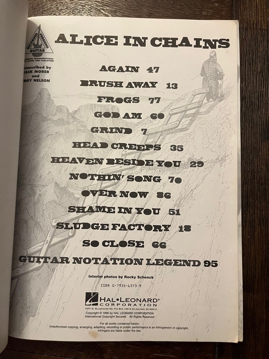 ROCK AND READ 091〜95 Alice in Chains - Self Titled Album - Guitar Tablature, Sheet