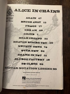 Alice in Chains - Self Titled Album - Guitar Tablature, Sheet