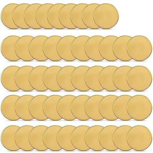 6X(50Piece Blank Challenge Coin, 40mm Diameter Yellow With Acrylic  Box X7I9) - Zdjęcie 1 z 6