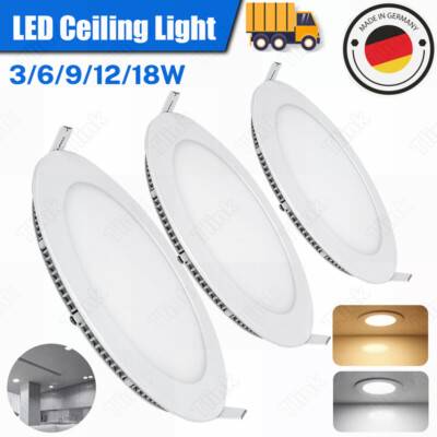 10x LED Panel Einbaustrahler Deckenlampe Deckenleuchte strahler Runde Lampe DE