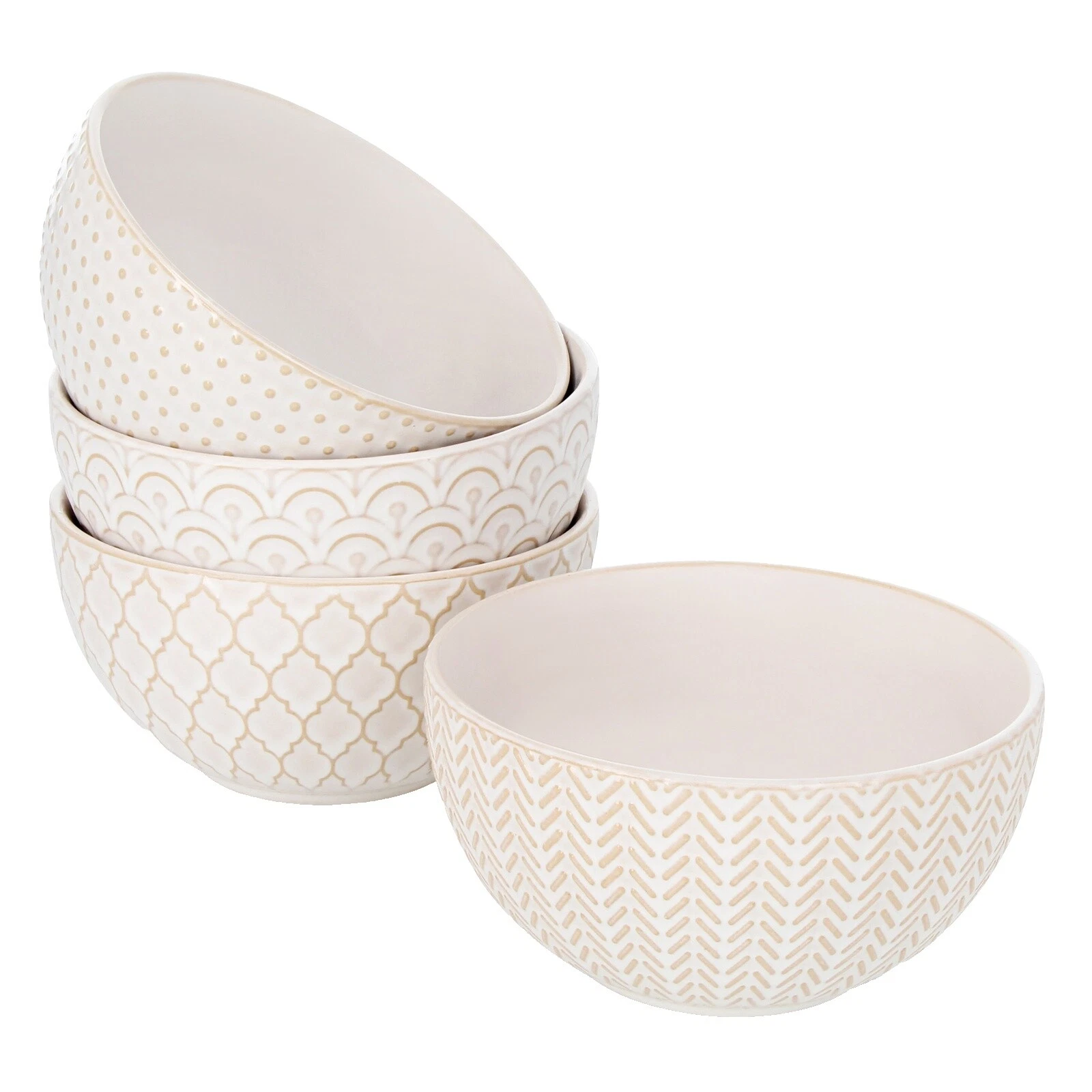 Tazones de Sopa de gres Blanco