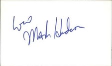 MARK HUDSON SARA Signed 3"x5" Index Card