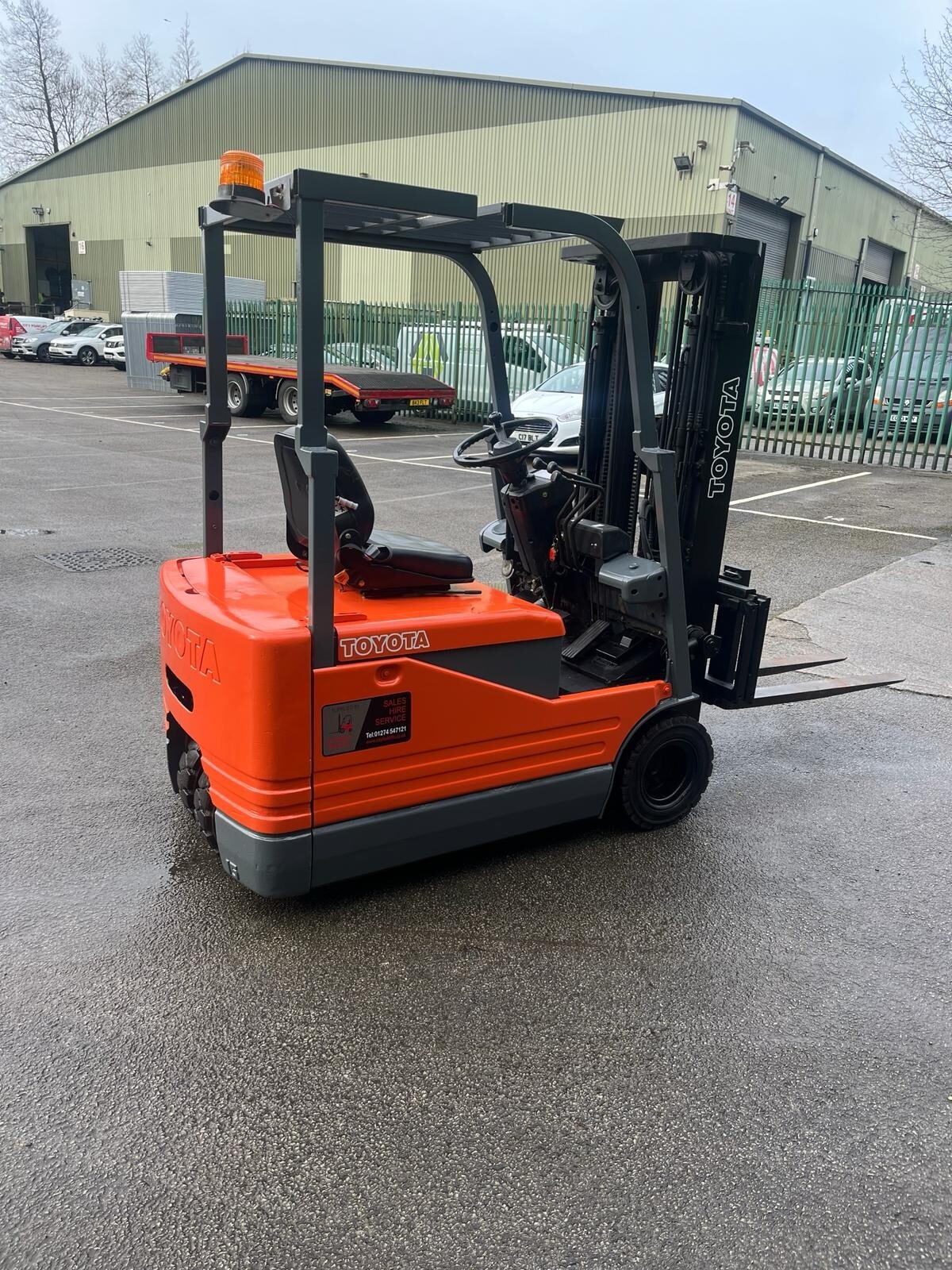 SOLD! TOYOTA 1500kgs ELECTRIC FORKLIFT TRUCK. 4.3m Full Free Lift Mast