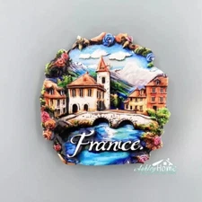 France Tourist Tourism Gift Souvenir 3D Resin Refrigerator Fridge Magnet Craft