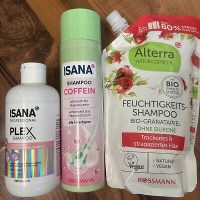 Isana Plex Shampoo Coffein Alterra Feuchtigkeitsshampoo Haarpflege 1000 ml Neu