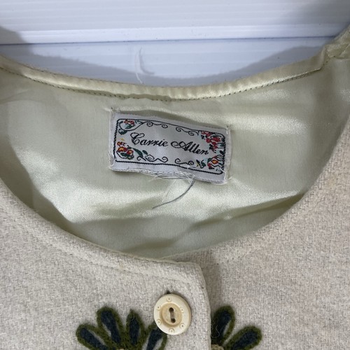Giacca da donna vintage Carrie Allen taglia grandi piante, bottoni - Foto 5 di 14