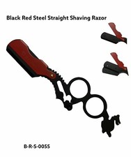 BARBER SALON BEAUTY ELEGANCE HAIR STYLING STRAIGHT RAZOR HOLDER RED
