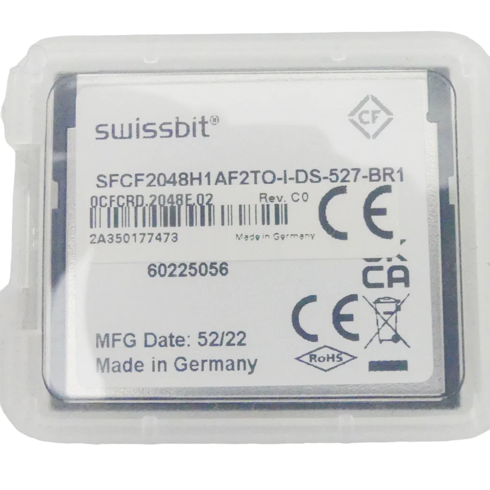 SWISSBIT 0CFCRD.2048E.02 CF CARD 2GB SFCF2048H1AF2TO-I-DS--527-BR1 Rev. C0 -new- - Bild 4 von 4