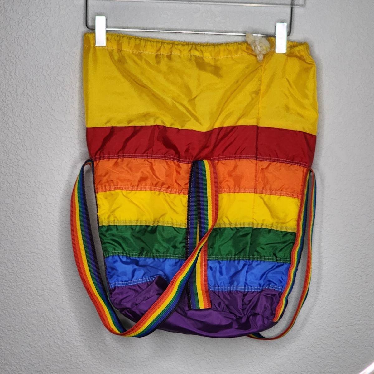 Rare Vintage Taylor Made Brand Rainbow Drawstring‎ Bucket Tote Bag Rare Vintage Taylor Made Brand Rainbow Drawstring Bucket  main image 2