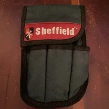 Sheffield Brand Utility Tool Belt Pouch 6 Pockets Green Red