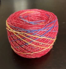 Austermann Step sock yarn Red with Aloe Vera. 75% superwash wool / 25% nylon.