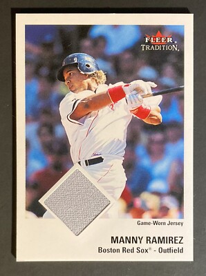 2003 Fleer Tradition Game Used Gold #343 Manny Ramirez Serial Numbered 070/100