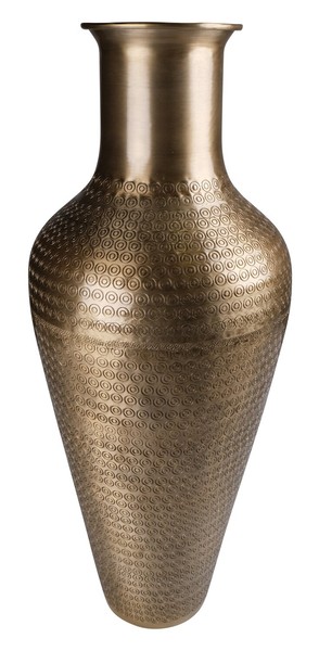 Deko-Vase Blumenvase Vase Tischvase Metall Goldgelb H 61 Cm-image