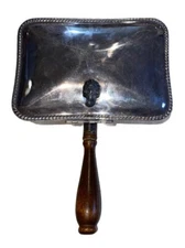 Vtg F.B. Rogers Silver Co. 1883 TM Silent Butler Crumb Tray # 86 - Wood Handle 