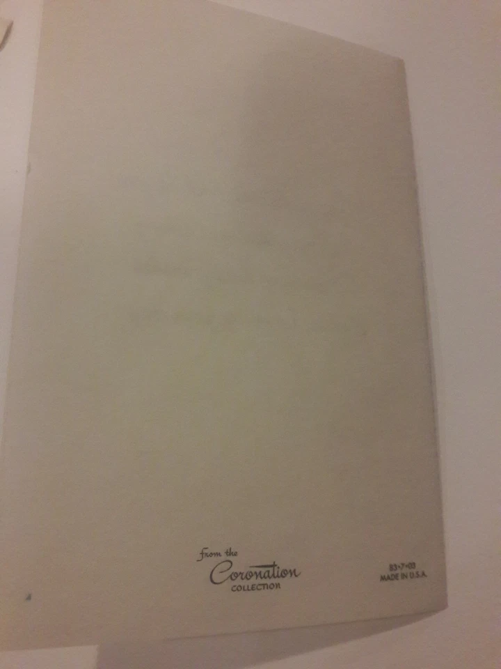 Tarjeta de Aniversario Vintage Sin Usar Floral Brillo Coronación Colección Foto 3 de 4