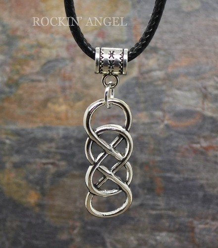 Double Infinity Pendant Necklace, Men 
