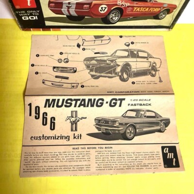 AMT '66 Ford Mustang GT - Classic 1/25 Scale Model Kit | eBay