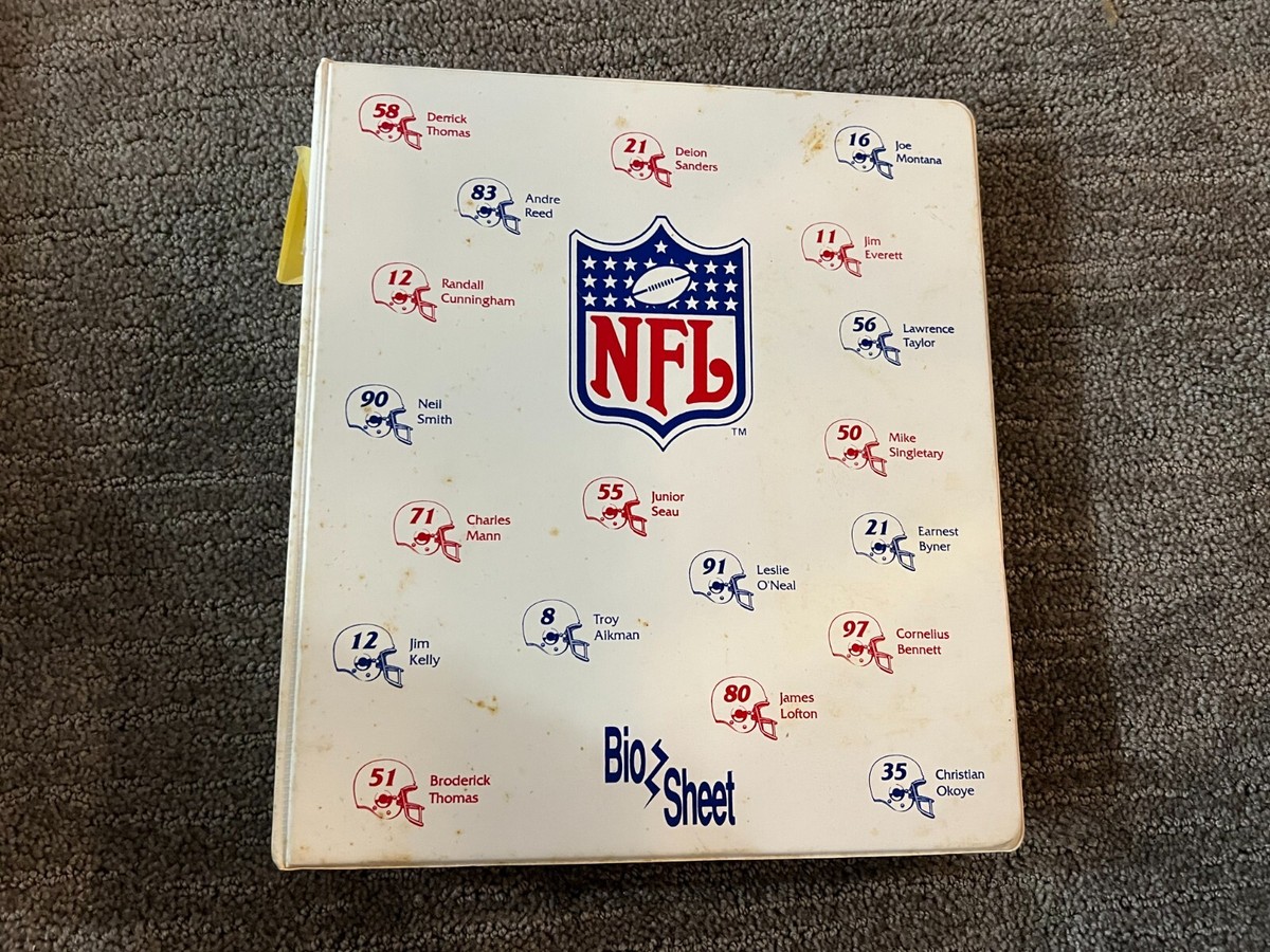 1992/93 Intimidator Bio Sheet NFL Football Card Complete Set RARE ORIG  BINDER | eBay