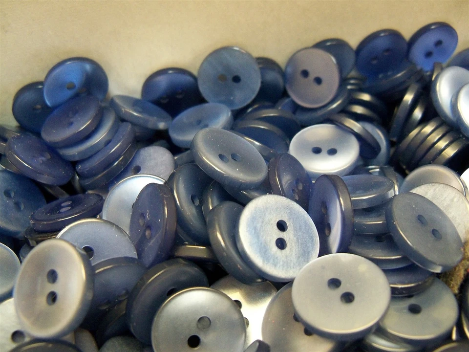 12MM 15MM BUTTON Lot Columbia Blue Yale Royal Navy Blue 8000+ buttons - Image 4 of 4