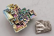 BISMUTH One (1) Large Rainbow Crystal Education Teaching Aid - Bonus Ingot!