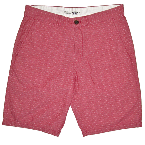 Old Navy Men's Shorts Bermuda Chino Ultimate Slim Fit Pink White Cotton 32 x 9.5 - Picture 13 of 23