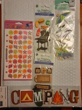 BRAND NEW SCRAPBOOKING STICKERS-VACATION/SUMMER 5 PACKS-DIMENSIONAL AND FLAT