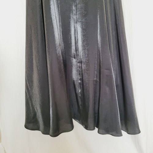 Black Taffeta A Line Full Length Formal Skirt Womens Size 12 VTG JS Collections - Picture 8 of 12