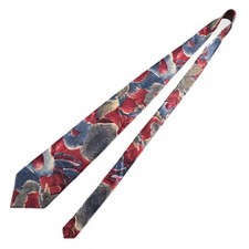 Karl Lagerfeld Necktie All Silk Abstract Floral Multicolor 56" L - 3.75" W