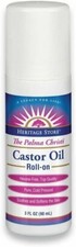 Heritage Store The Palma Christi Castor Oil Roll On Pure Cold Pressed 3 fl oz