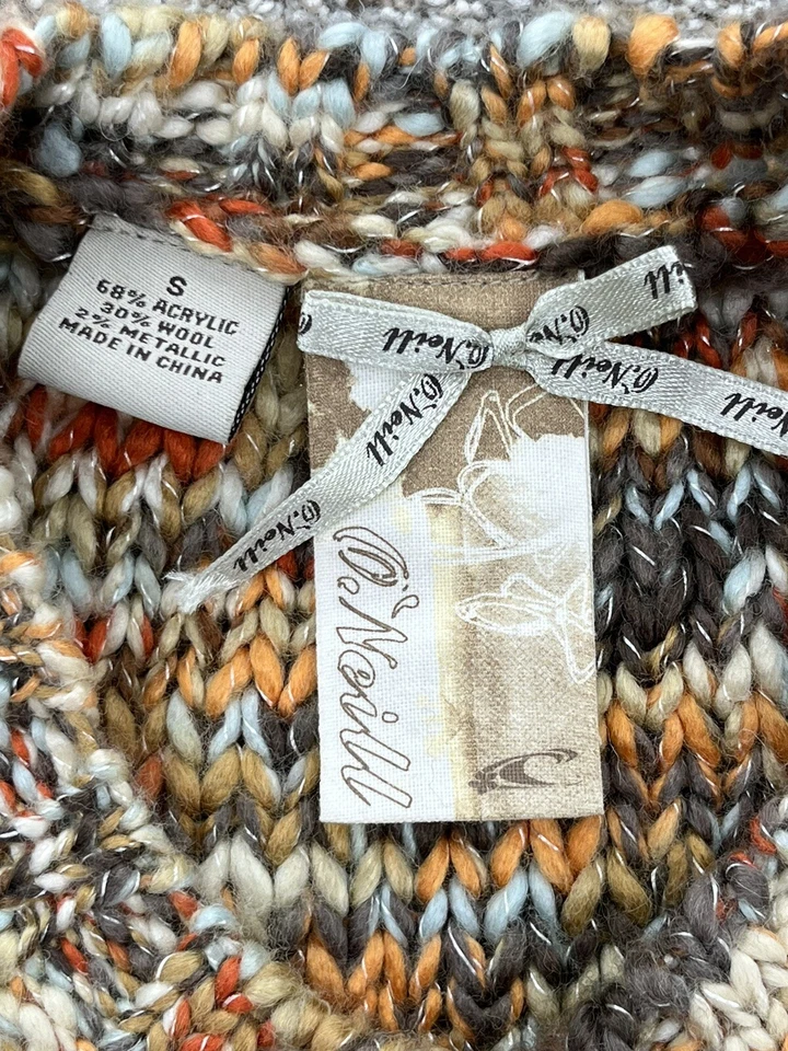 Cárdigan Babydoll O'neill Crochet Para Mujer S Tostado Metálico Festival Playa Boho Y2K Foto 2 de 4