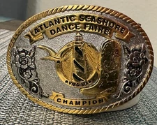 Creative Custom Casting 1996 Atlantic Seashore Dance Faire VA Belt Buckle ladies