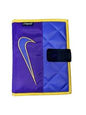 Vtg 90 s Trapper Keeper Nike Large Swoosh Mead Purple Color Block Binder 6 x7.5