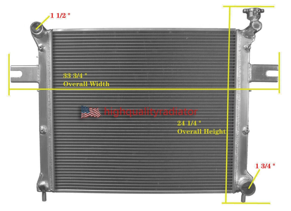 All Aluminum Radiator For 2005-2010 Jeep Grand Cherokee 3.7L 4.7L 6.1L 3.0L 3Row Foto 2 de 4