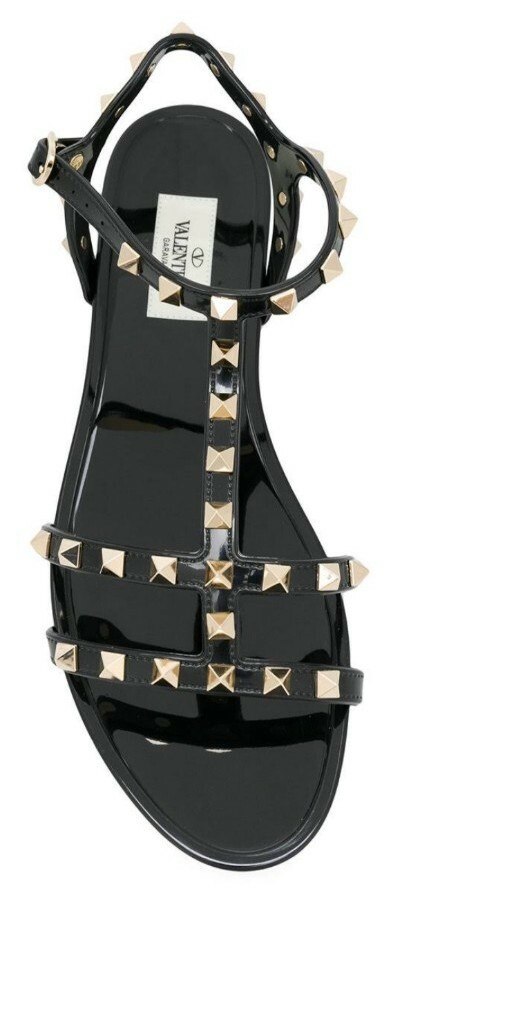 ☆【VALENTINO】☆ROCKSTUD FLAT RUBBER SANDAL ブラック☆ Valentino Garavani Rockstud Flat Rubber Sandals | Saks Fifth