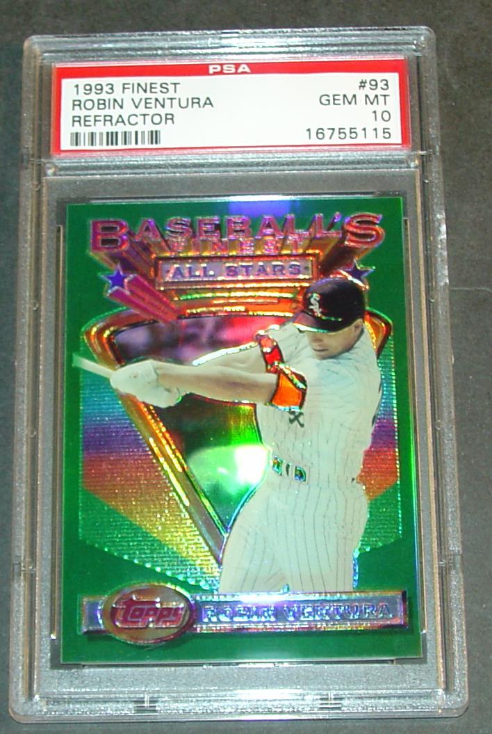 1993 TOPPS FINEST REFRACTOR ROBIN VENTURA PSA 10 1/26  WHITE SOX