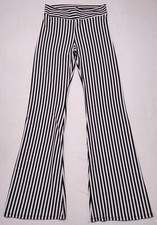 Vintage Vamp Flare Bell Bottoms Sz M Black White Stripe Made In USA