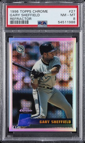 Gary Sheffield [Refractor] #27 1996 Topps Chrome card
