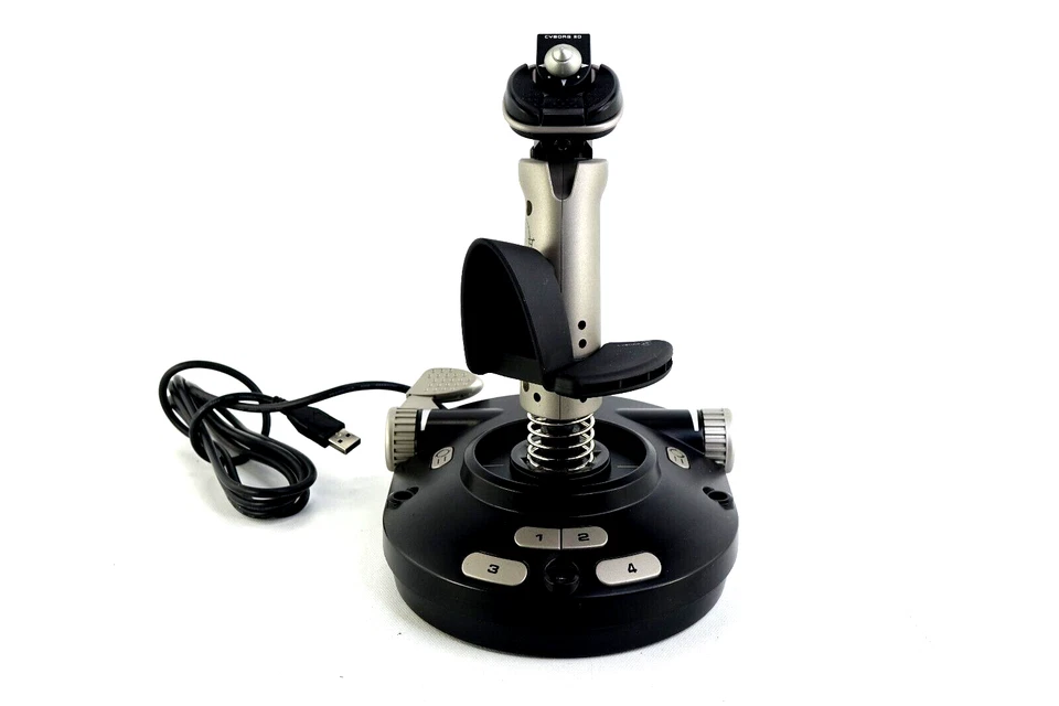 Saitek Cyborg 3D Platinum USB Flight Stick Joystick - Image 2 of 4